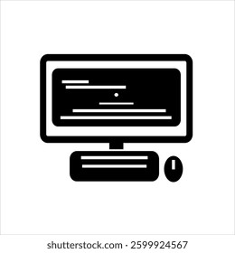 Computer icon with plain white background