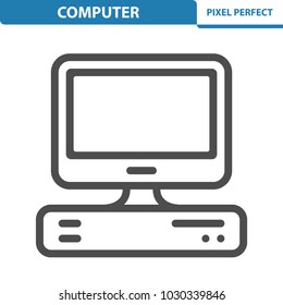 Computer Icon. Professional, pixel perfect icons optimized for both large and small resolutions. EPS 8 format. 12x size for preview.
