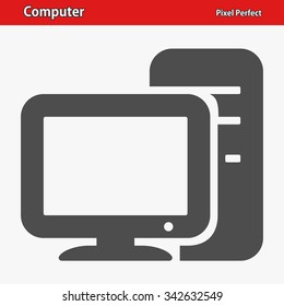 Computer Icon. Professional, pixel perfect icon optimized for both large and small resolutions. EPS 8 format.