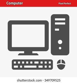 Computer Icon. Professional, pixel perfect icons optimized for both large and small resolutions. EPS 8 format.