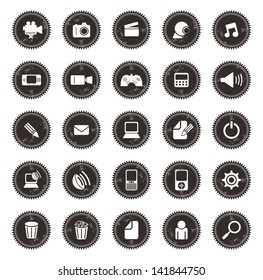 computer icon random set label black