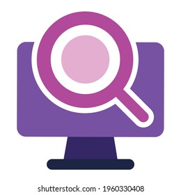 icono de equipo. equipo con búsqueda. concepto de icono de vector de diseño plano
