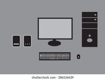 Computer icon set.