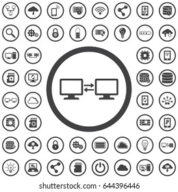 Computer icon. Set con technology icons