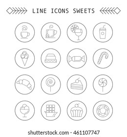 Computer icon set with different sweets