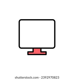 Computer icon set illustration. computer monitor sign and symbol