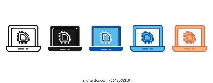 Computer Icon Set Multiple Style Collection