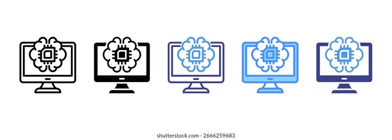 Computer icon set multiple style collection