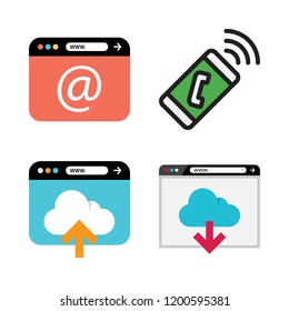 computer icon set. vector set about smartphone and browser icons set.