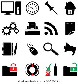 computer icon set (vector, CMYK)