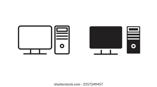 Computer Icon set. vector illustration set