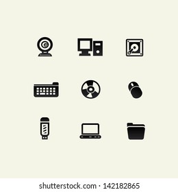 Computer icon set,vector