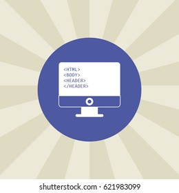 computer icon. sign design. background