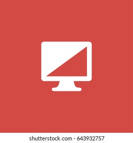 computer icon. sign design. red background
