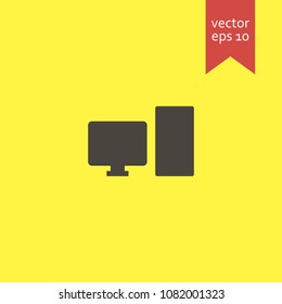 computer. computer icon. sign design. Vector EPS 10.