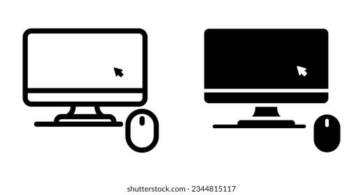 Computer icon. sign for mobile concept and web design. vector illustration