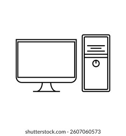 Computer icon. sign for mobile concept and web design. vector illustration