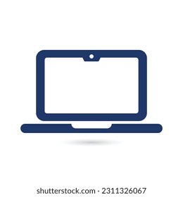 Computer Icon. Computer sign and symbol. Laptop icon flat design vector template