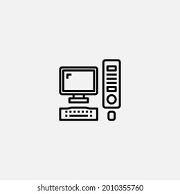Vector de signo de icono de computadora,Símbolo, ilustración de logotipo para web y móvil