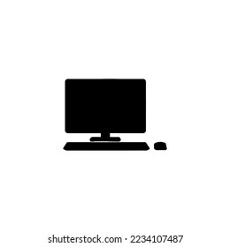 Computer icon. Simple style antivirus software big sale poster background symbol. Computer brand logo design element. Computer t-shirt printing. Vector for sticker.