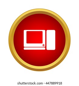Computer icon in simple style on a white background
