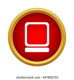 Computer icon in simple style on a white background