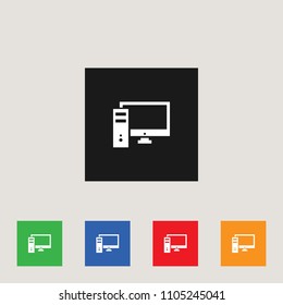 Computer icon, stock vector illustration, EPS10.