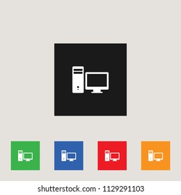 Computer icon, stock vector illustration, EPS10.