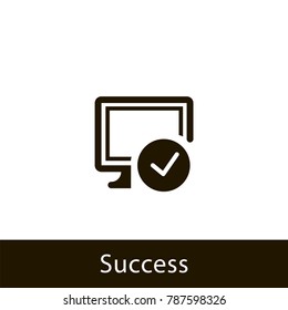 computer icon. success computer. sign design