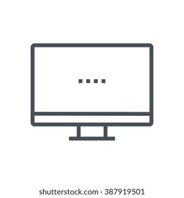 Computer icon suitable for info graphics, websites and print media and  interfaces. Line vector icon.