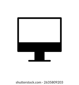 Computer icon symbol for apps and websites. computer monitor sign and symbol