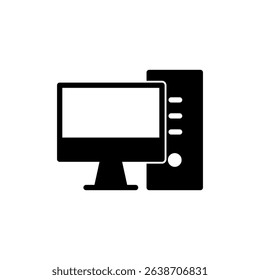Computer icon symbol for apps and websites. computer monitor sign and symbol