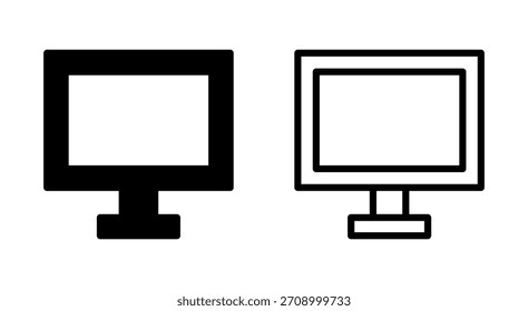 Computersymbol für Apps und Websites. Computerüberwachungszeichen und -symbol
