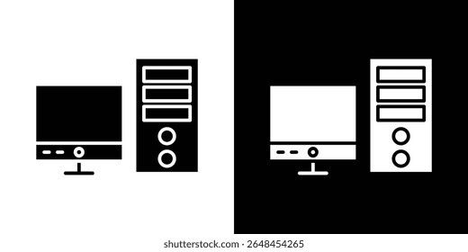 Computer icon symbol collection. Flat vector stock illustration.