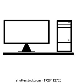Computer icon symbol illustrator white background