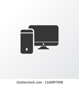 Computer icon symbol. Premium quality isolated workstation element in trendy style.