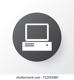 Computer Icon Symbol. Premium Quality Isolated Monitor Element In Trendy Style.