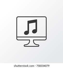 Computer Icon Symbol. Premium Quality Isolated Display Element In Trendy Style.