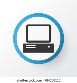 Computer icon symbol. Premium quality isolated monitor element in trendy style.