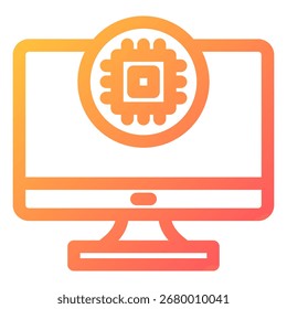 Símbolo de icono de computadora. Ilustración vectorial