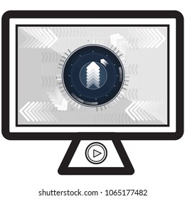 Computer icon symbol wallpaper technology design white color background