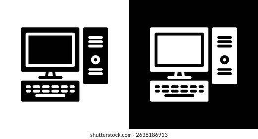 Computer icon symbols. Vector illustration.