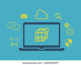 Computer and Icon Technology Imagery Material