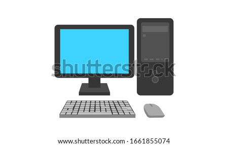 Computer icon for technology or PC related designs, Vector illustration