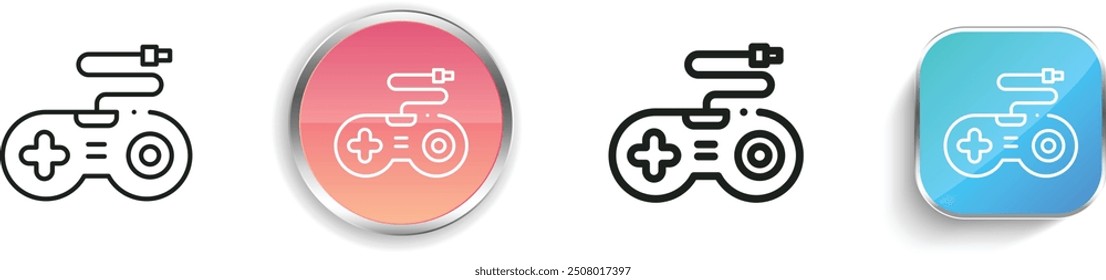 computer icon. Thin Linear, Regular and Button Style Design Isolated On White Background