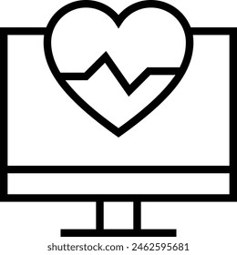 computer icon. Thin linear style design isolated on white background