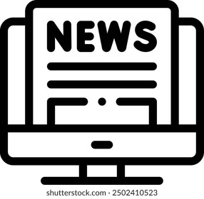 computer icon. Thin Linear Style Design Isolated On White Background