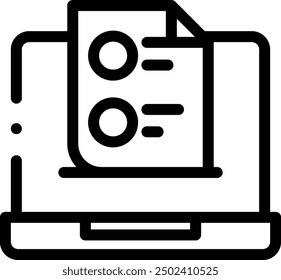 computer icon. Thin Linear Style Design Isolated On White Background