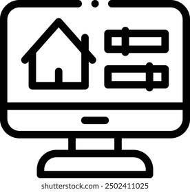 computer icon. Thin Linear Style Design Isolated On White Background
