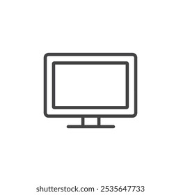 Computersymbol Dünner Umriss eines Kunstsymbols